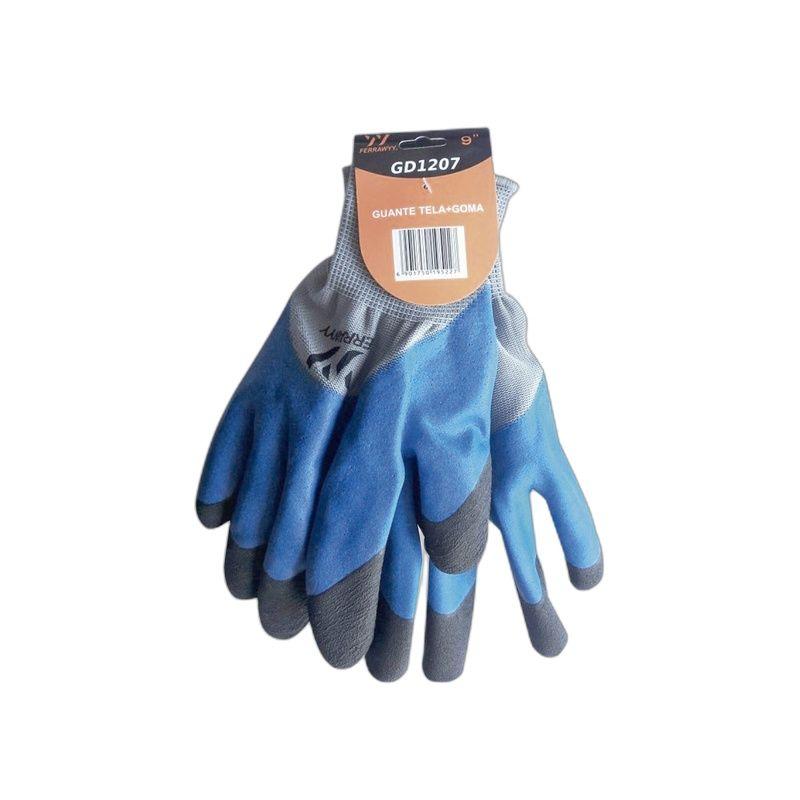 GUANTE TELA/GOMA 9'' AZUL FERRAWYY-4