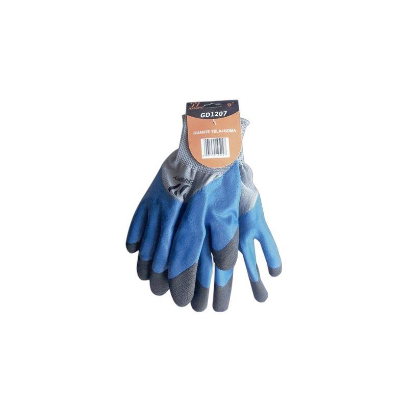 GUANTE TELA/GOMA 9'' AZUL FERRAWYY-5
