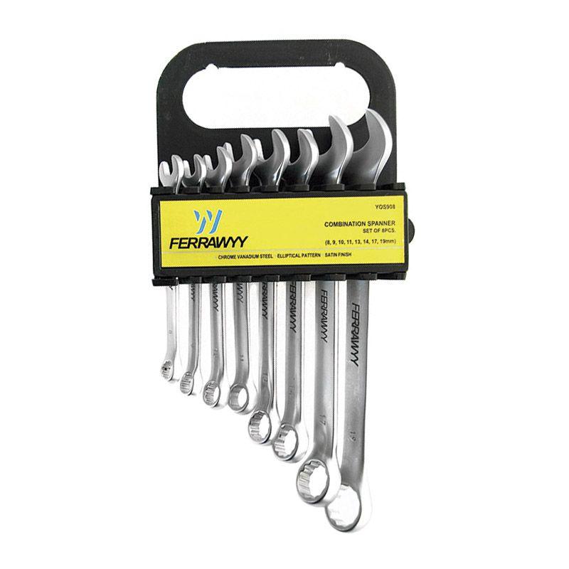 LLAVE COMBINADA MET CR-V SATIN Set x8 FERRAWYY-0