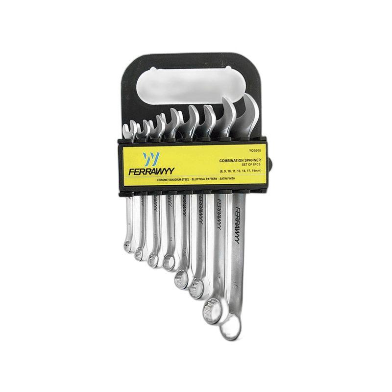 LLAVE COMBINADA MET CR-V SATIN Set x8 FERRAWYY-3