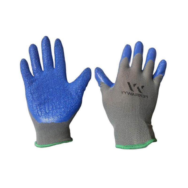 GUANTE TELA+GOMA 0016 (GRIS+AZUL) 7" FERRAWYY-YT-3