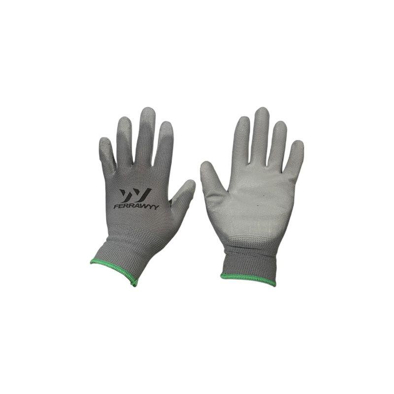 GUANTE TELA+GOMA  GD7003 7'' GRIS  FERRAWYY-YT-5