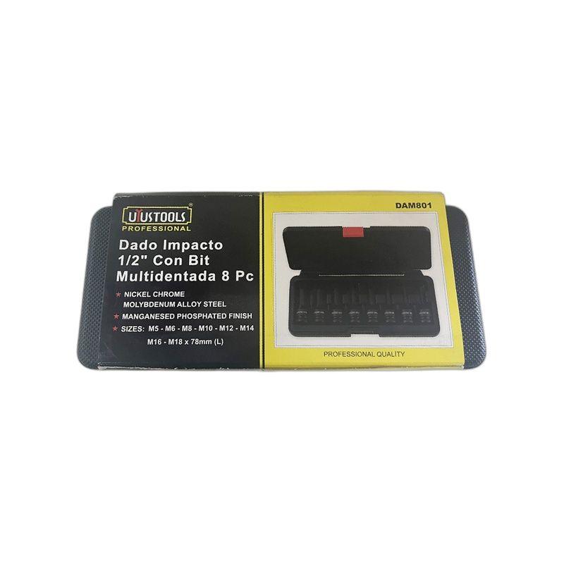 DADO IMPACTO MULTIDENTADA 8PCS M5-M18 UYU-4