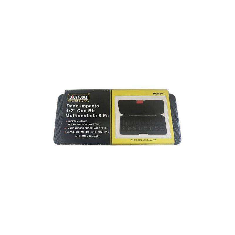 DADO IMPACTO MULTIDENTADA 8PCS M5-M18 UYU-5