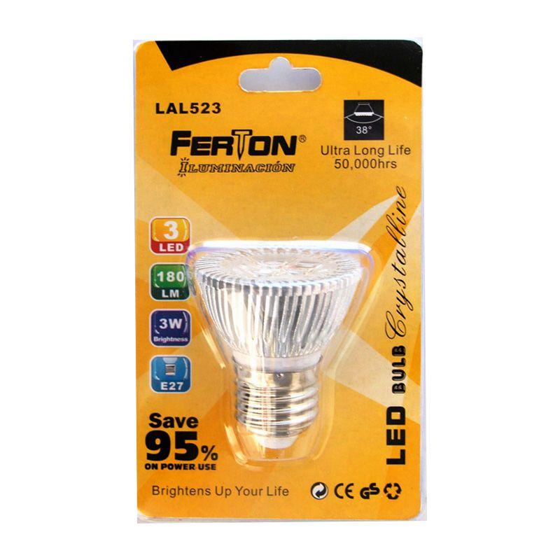 LAMPARA LED E27 3X1W 50X55MM FERTON-1