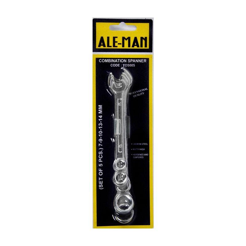 LLAVE COMBINADA CHICA (7-14MM) Set x5 ALE-MAN-0