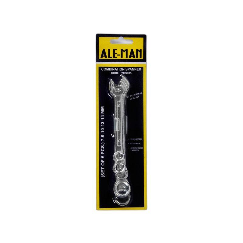 LLAVE COMBINADA CHICA (7-14MM) Set x5 ALE-MAN-2