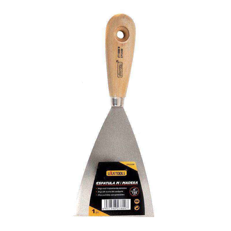 ESPATULA 4" MANGO MADERA UYUSTOOLS-0