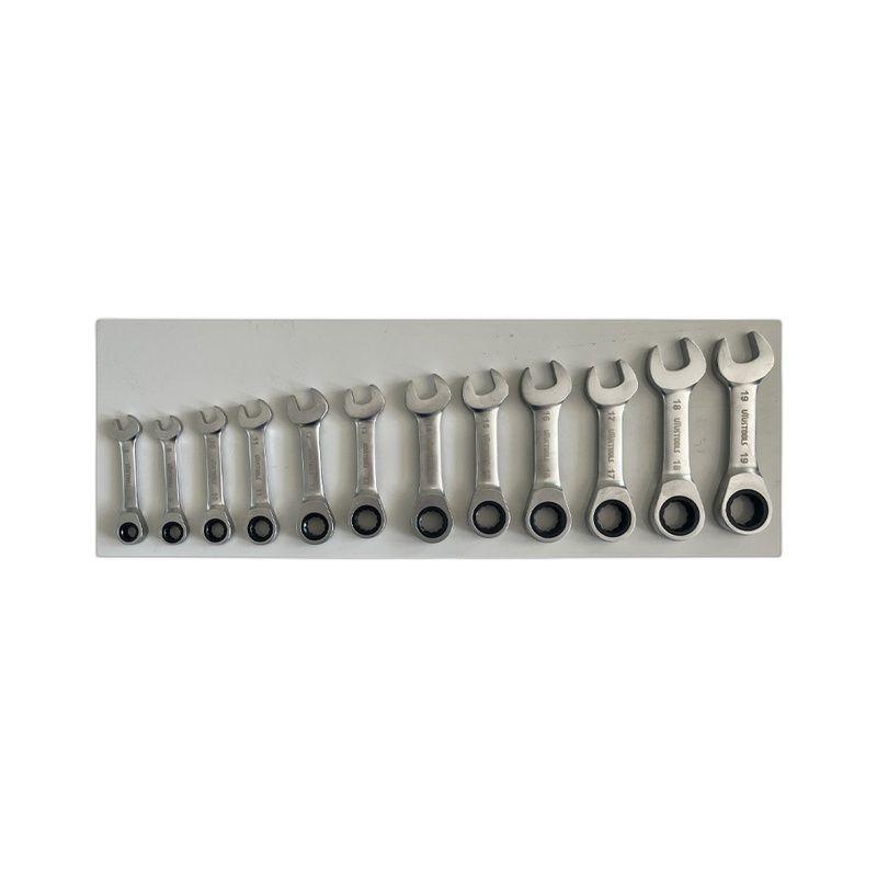 LLAVE COMBINADA RACHET CORTO 8-19 MM SET X12 UYUSTOOLS-2
