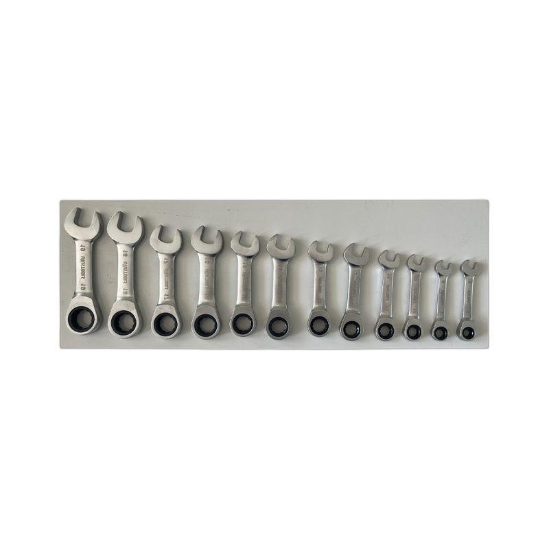 LLAVE COMBINADA RACHET CORTO 8-19 MM SET X12 UYUSTOOLS-5