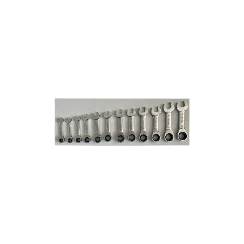 LLAVE COMBINADA RACHET CORTO 8-19 MM SET X12 UYUSTOOLS-7