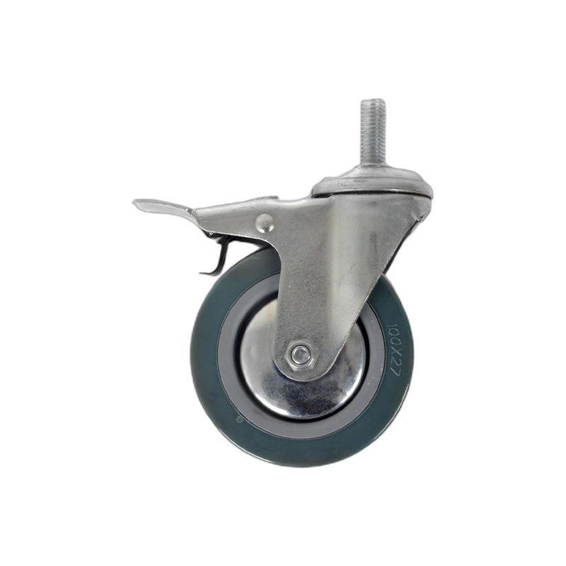 RUEDA INDUSTRIAL GRIS 2.5'' ROSCA CON FRENO FERRAWYY-2