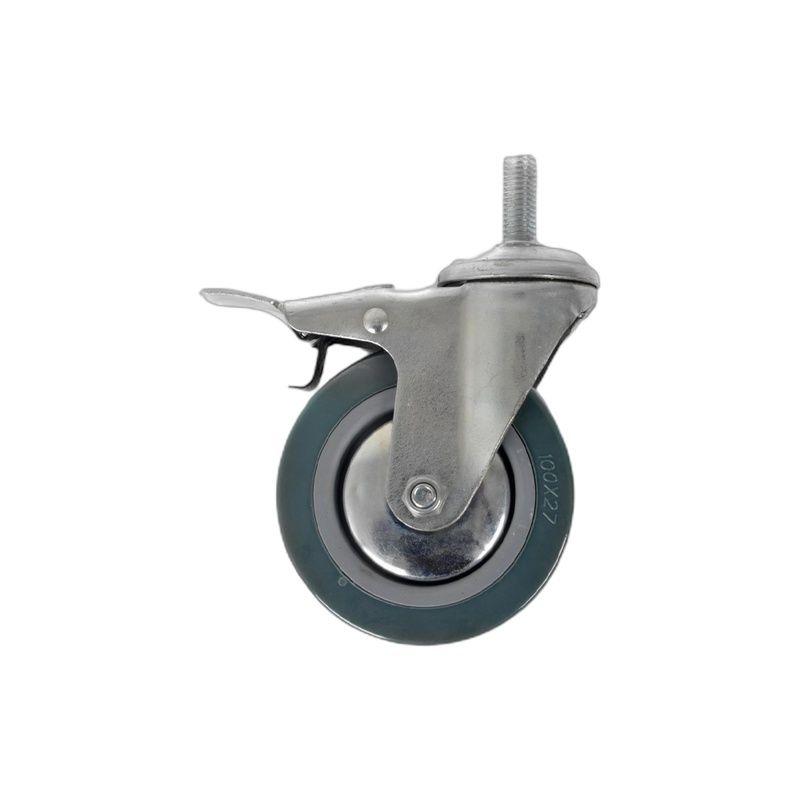 RUEDA INDUSTRIAL GRIS 2.5'' ROSCA CON FRENO FERRAWYY-4