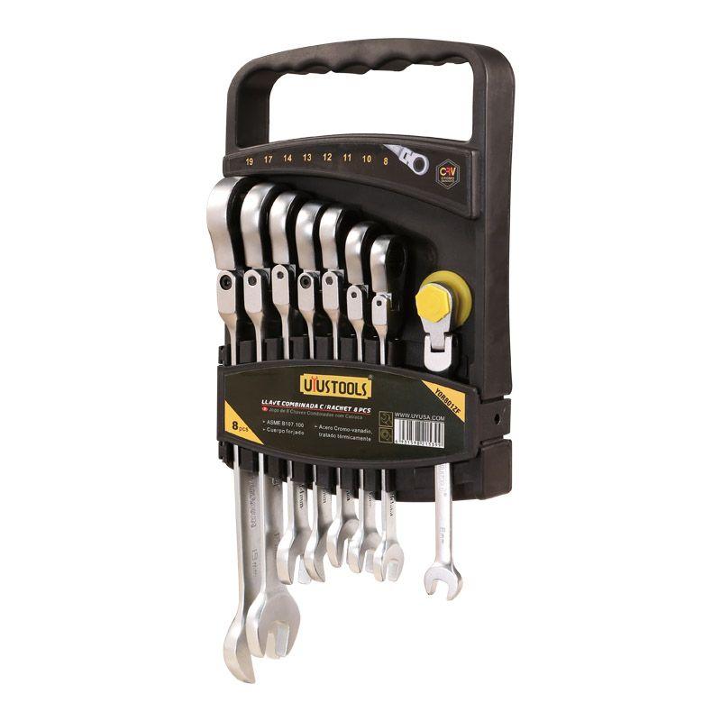 LLAVE COMBINADA C/RACHET Set x8 UYUSTOOLS-1