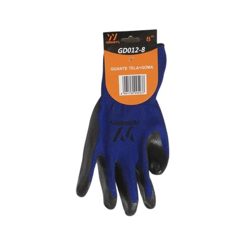 GUANTE TELA+GOMA  GD-012 8'' FERRAWYY-YT-2