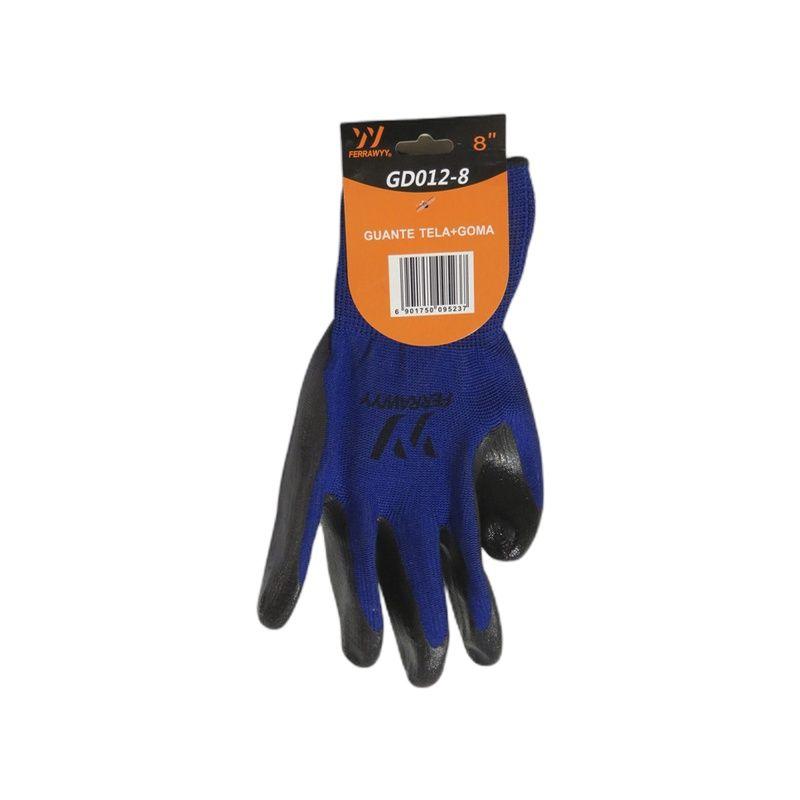 GUANTE TELA+GOMA  GD-012 8'' FERRAWYY-YT-4