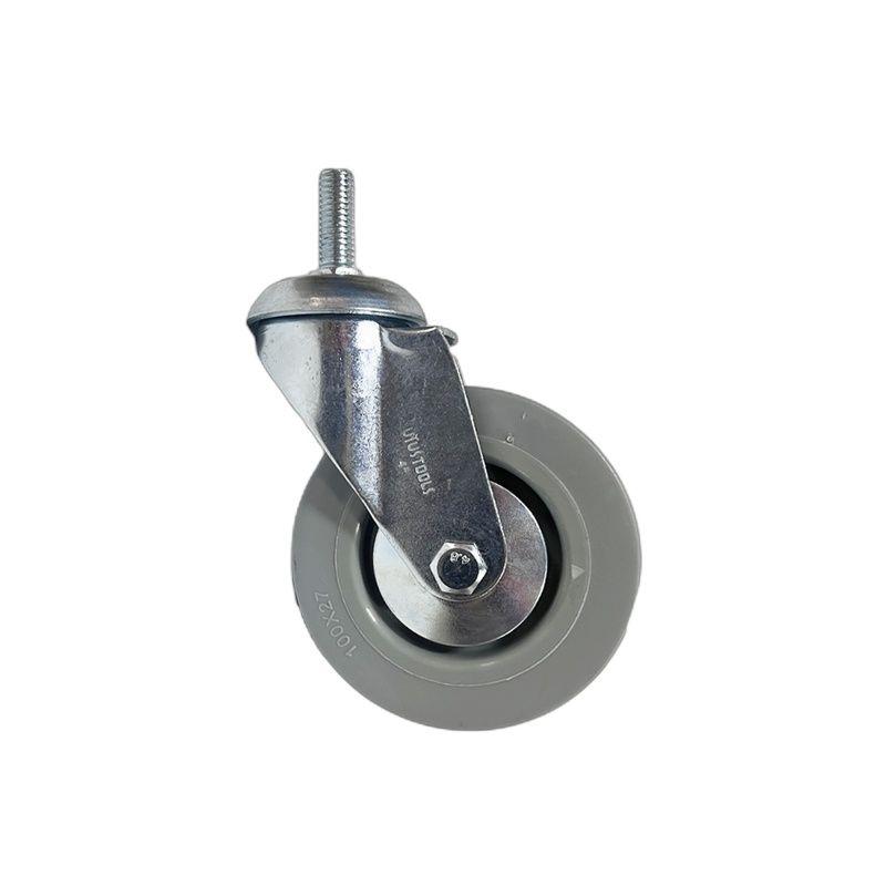 RUEDA INDUSTRIAL GRIS  CON ROSCA 4" 80KG UYU-4