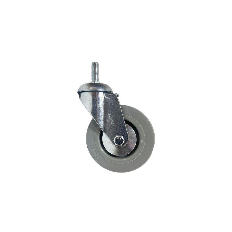 RUEDA INDUSTRIAL GRIS  CON ROSCA 4" 80KG UYU-5