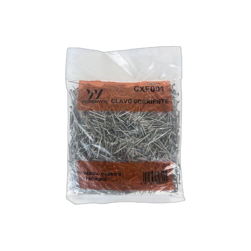 CLAVO CORRIENTE BWG16X1" 0.5KG/SET FERRAWYY-3