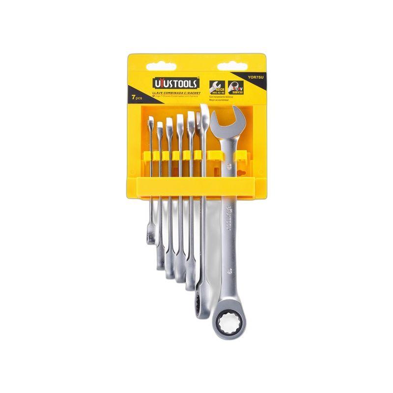JGO 7 PCS LLAVE COMBINADA RACHET 8-19MM UYU-4