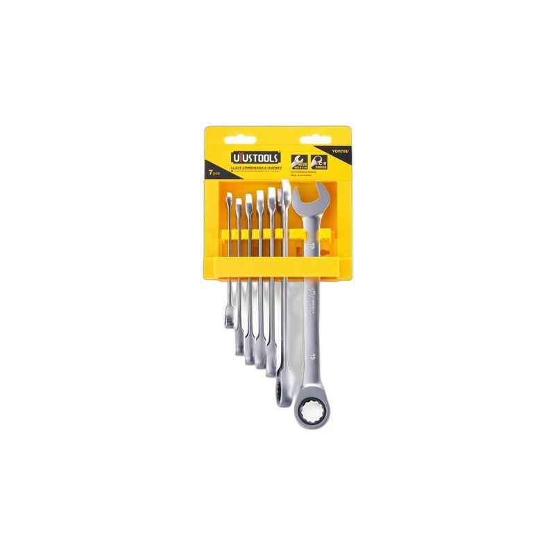 JGO 7 PCS LLAVE COMBINADA RACHET 8-19MM UYU-5