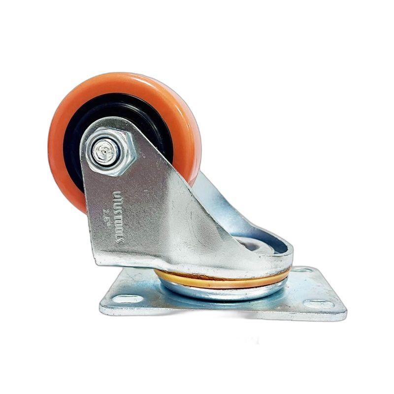 RUEDA INDUSTRIAL PVC/NARANJO 30KG 1.5'' UYU-2