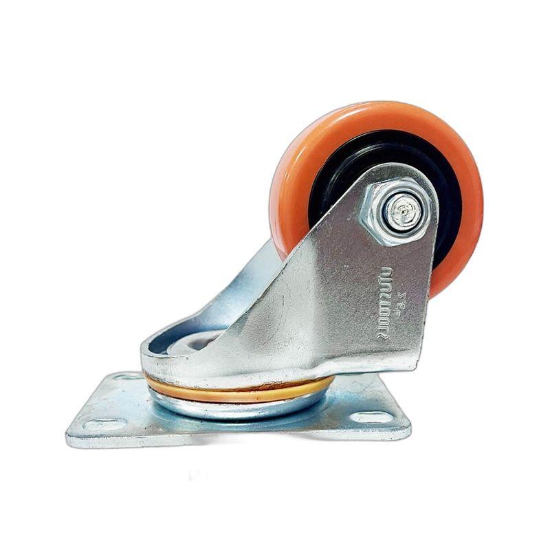 RUEDA INDUSTRIAL PVC/NARANJO 30KG 1.5'' UYU-3