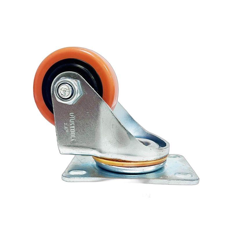RUEDA INDUSTRIAL PVC/NARANJO 30KG 1.5'' UYU-4