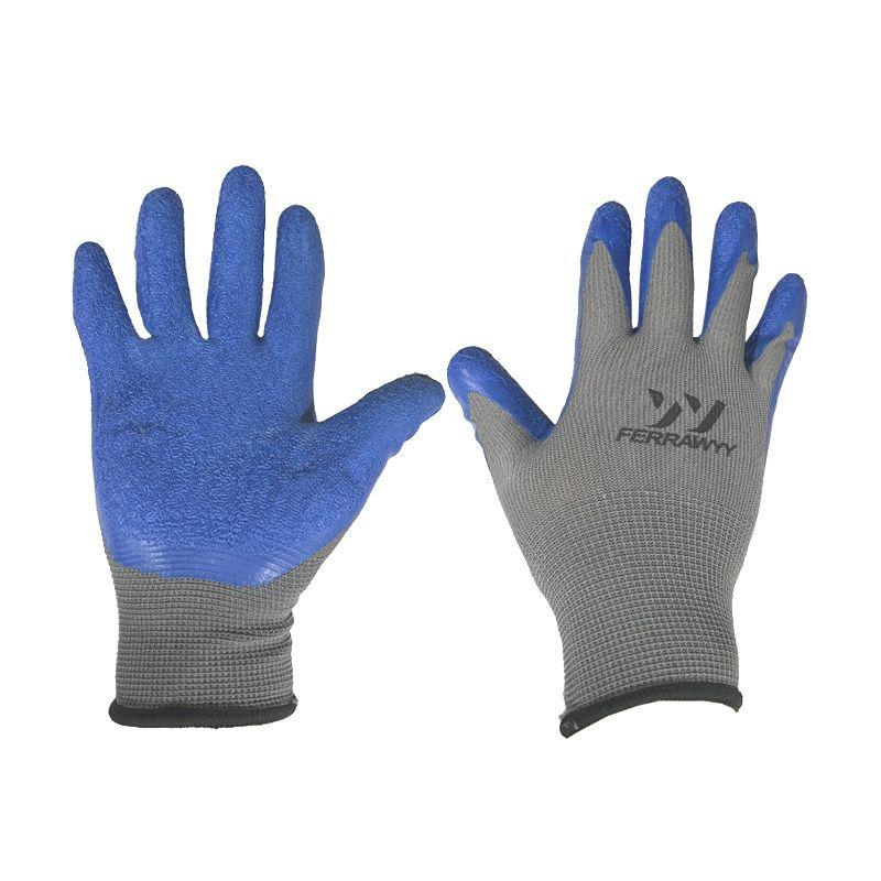 GUANTE TELA/GOMA 8'' AZUL FERRAWYY-3
