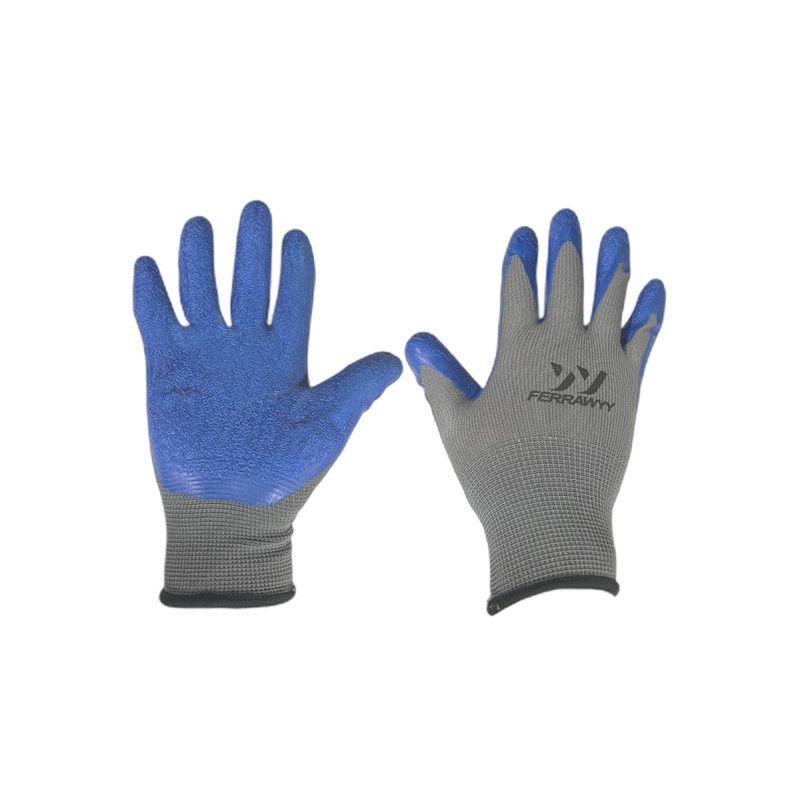 GUANTE TELA/GOMA 8'' AZUL FERRAWYY-6