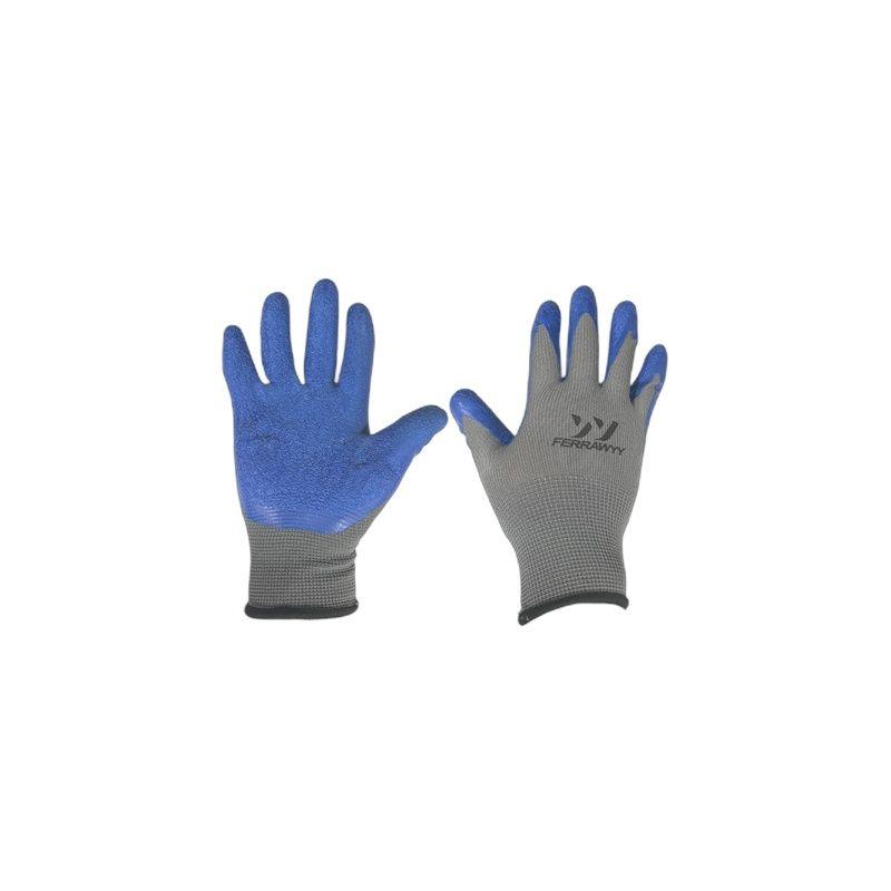 GUANTE TELA/GOMA 8'' AZUL FERRAWYY-7
