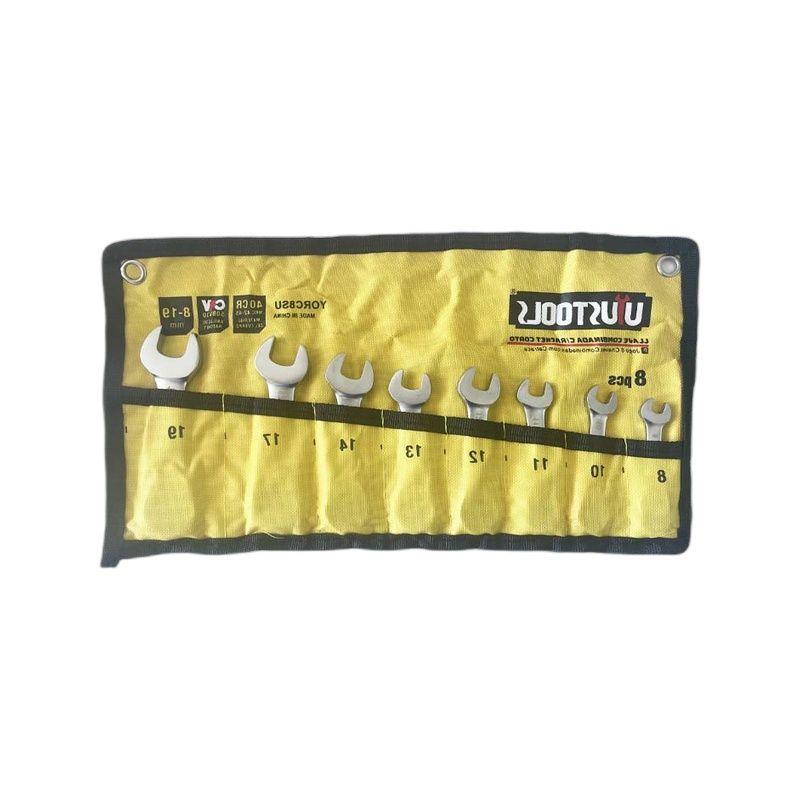 JGO 8 PCS LLAVE COMBINADA RACHET CORTO 8-19MM UYU-3