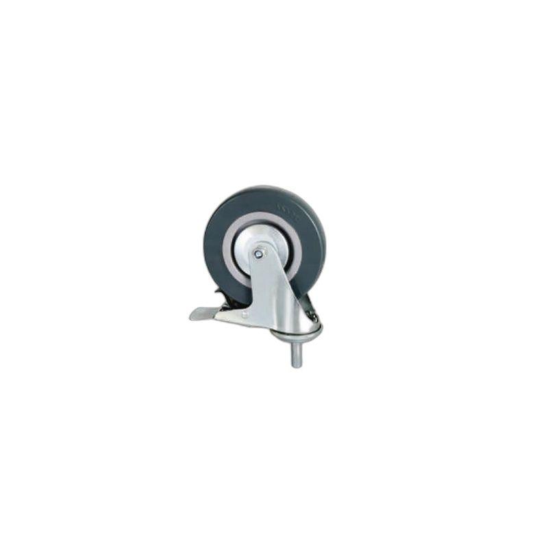 RUEDA INDUSTRIAL GRIS 2" ROSCA CON FRENO  FERRAWYY-2