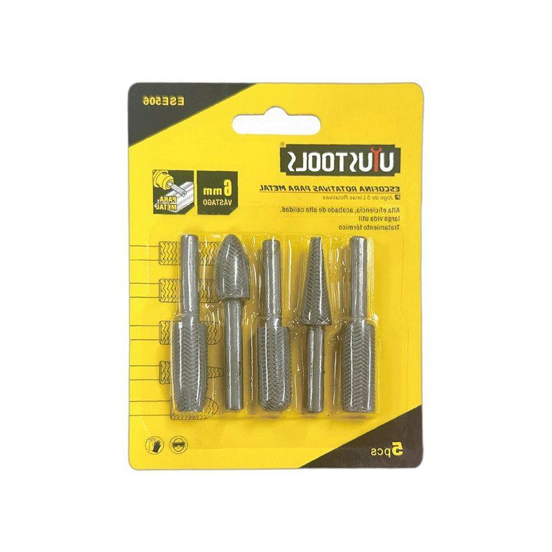 ESCOFINA ROTATIVAS 5 PIEZAS PARA METAL 6MM UYU-2