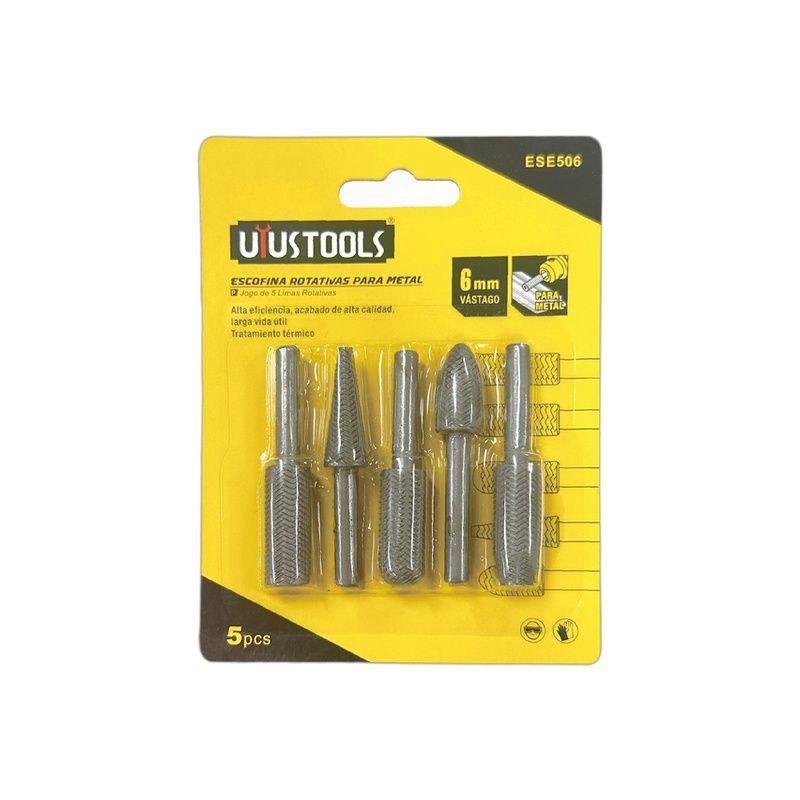 ESCOFINA ROTATIVAS 5 PIEZAS PARA METAL 6MM UYU-3