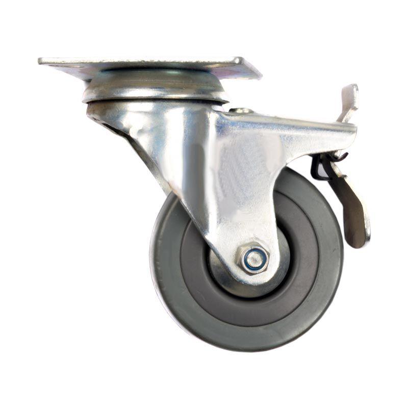 RUEDA INDUSTRIAL GRIS 2.5" CON FRENO-1