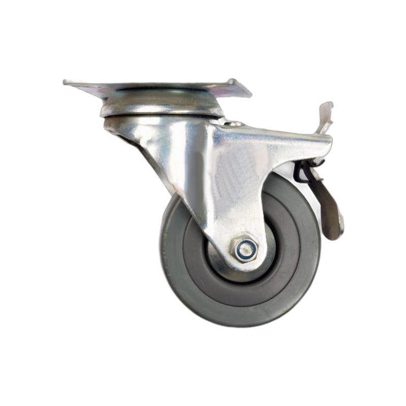 RUEDA INDUSTRIAL GRIS 2.5" CON FRENO-2