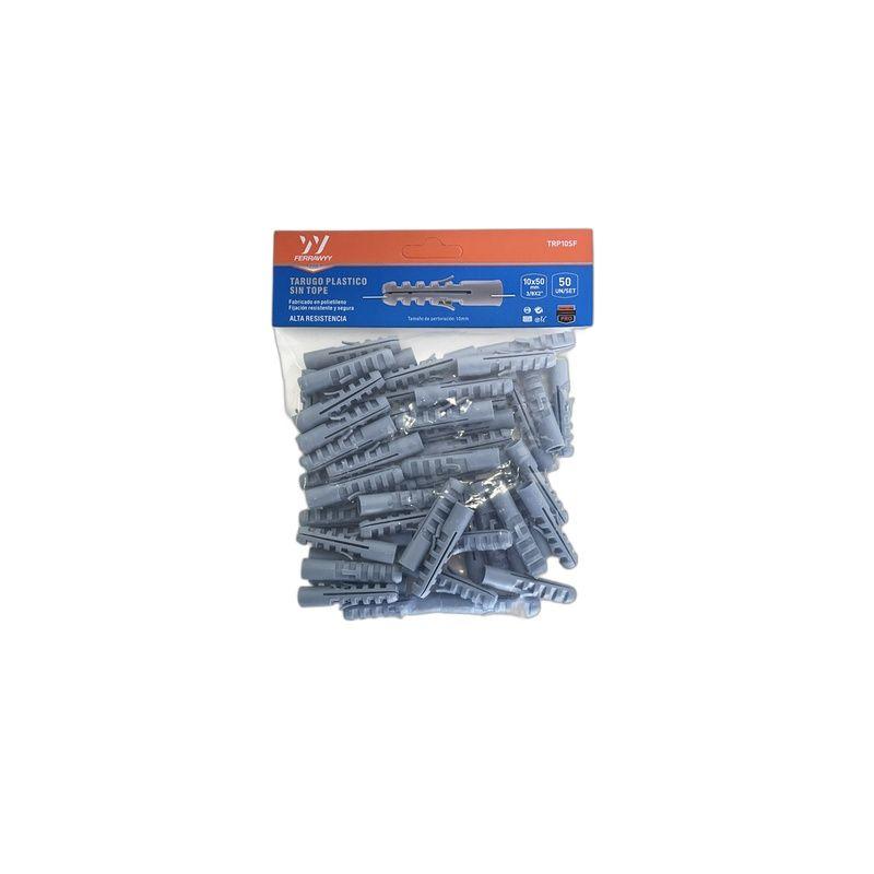 TARUGO PLASTICO SIN TOPE 10X50MM 50UN/SET FERRAWYY-5