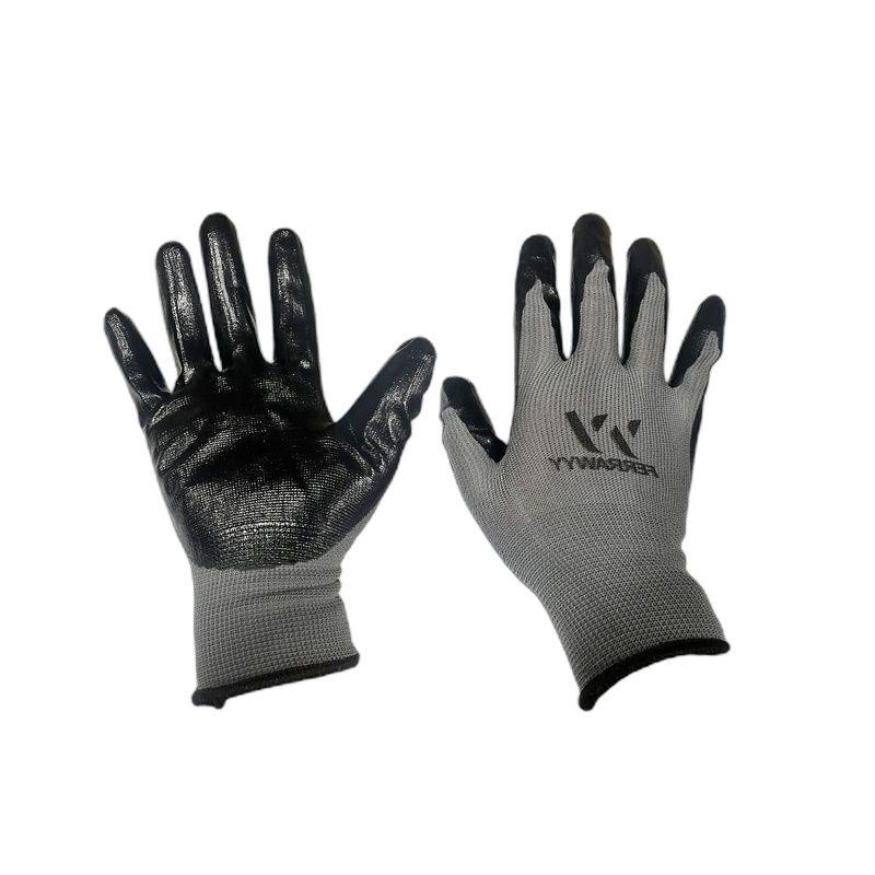 GUANTE TELA+GOMA 012 (GRIS+NEGRA) 8'' FERRAWYY-YT-3