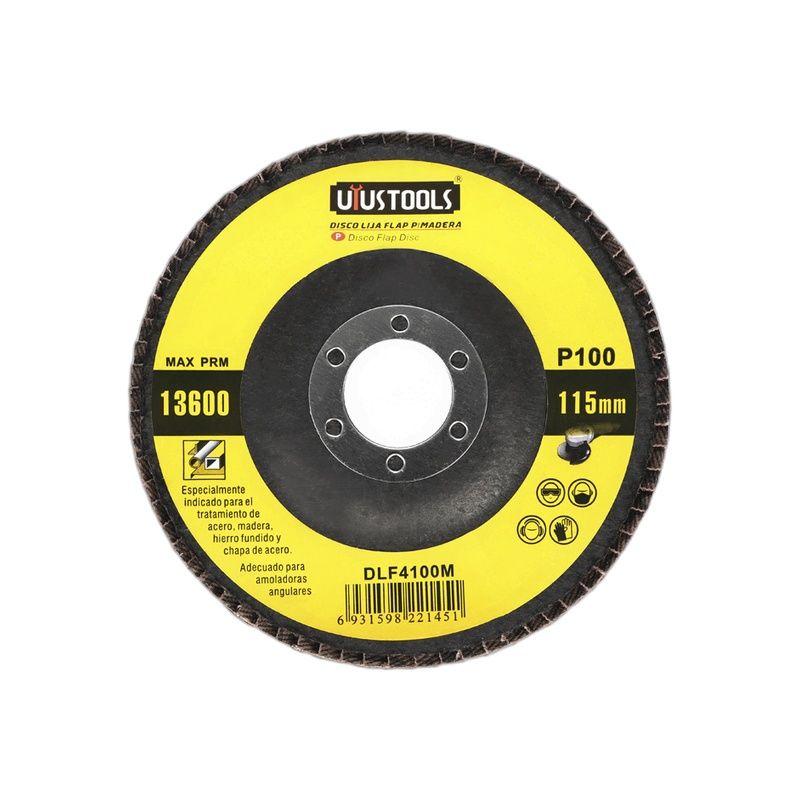 DISCO FLAP 4 1/2" MADERA/METAL GR100 UYUSTOOLS-1