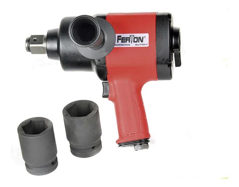 Pistola Llave Impacto Neumática 1800nm 1 Pulgada Ferton-0