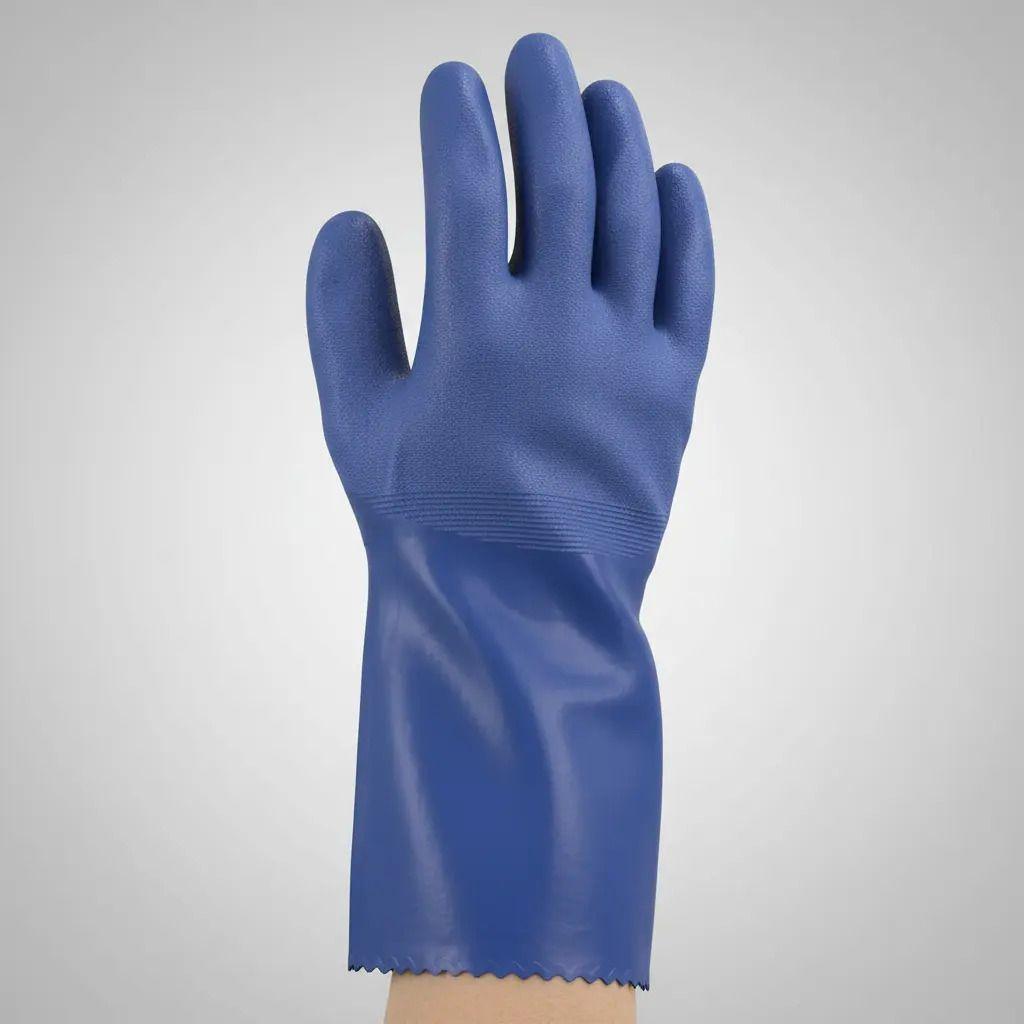 Guante Pvc Anti-grasa Faenas Carnicos Mecanica Pack X12-4