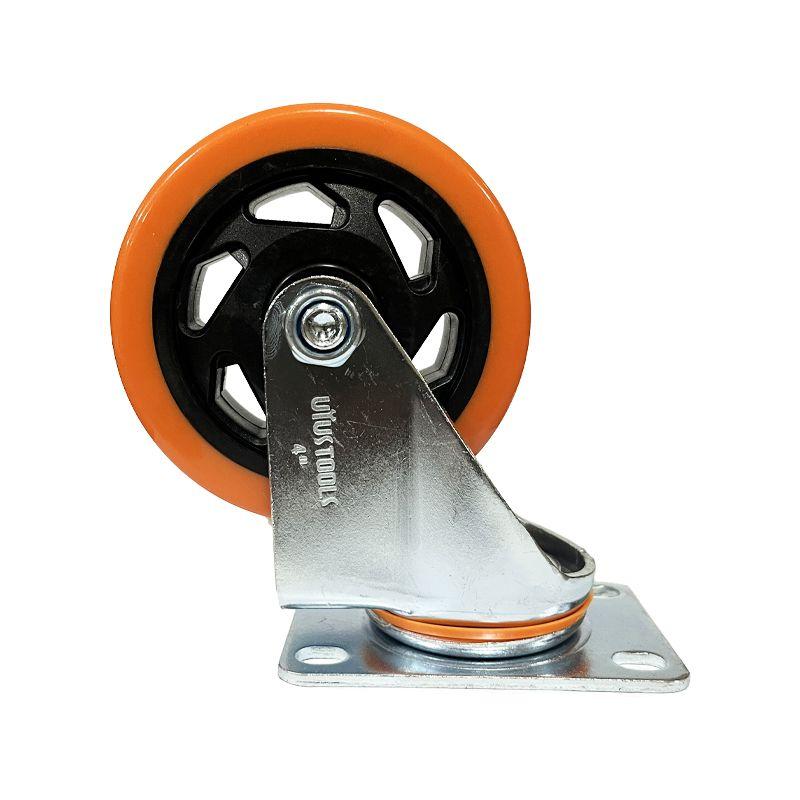 RUEDA INDUSTRIAL PVC/NARANJO 100KG 4'' UYU-1