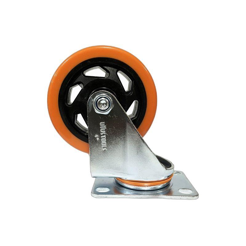 RUEDA INDUSTRIAL PVC/NARANJO 100KG 4'' UYU-2