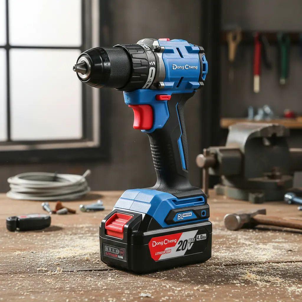 Taladro Impacto Inalámbrico 13mm 60nm 20v 4.0ahx2 Dong Che-2
