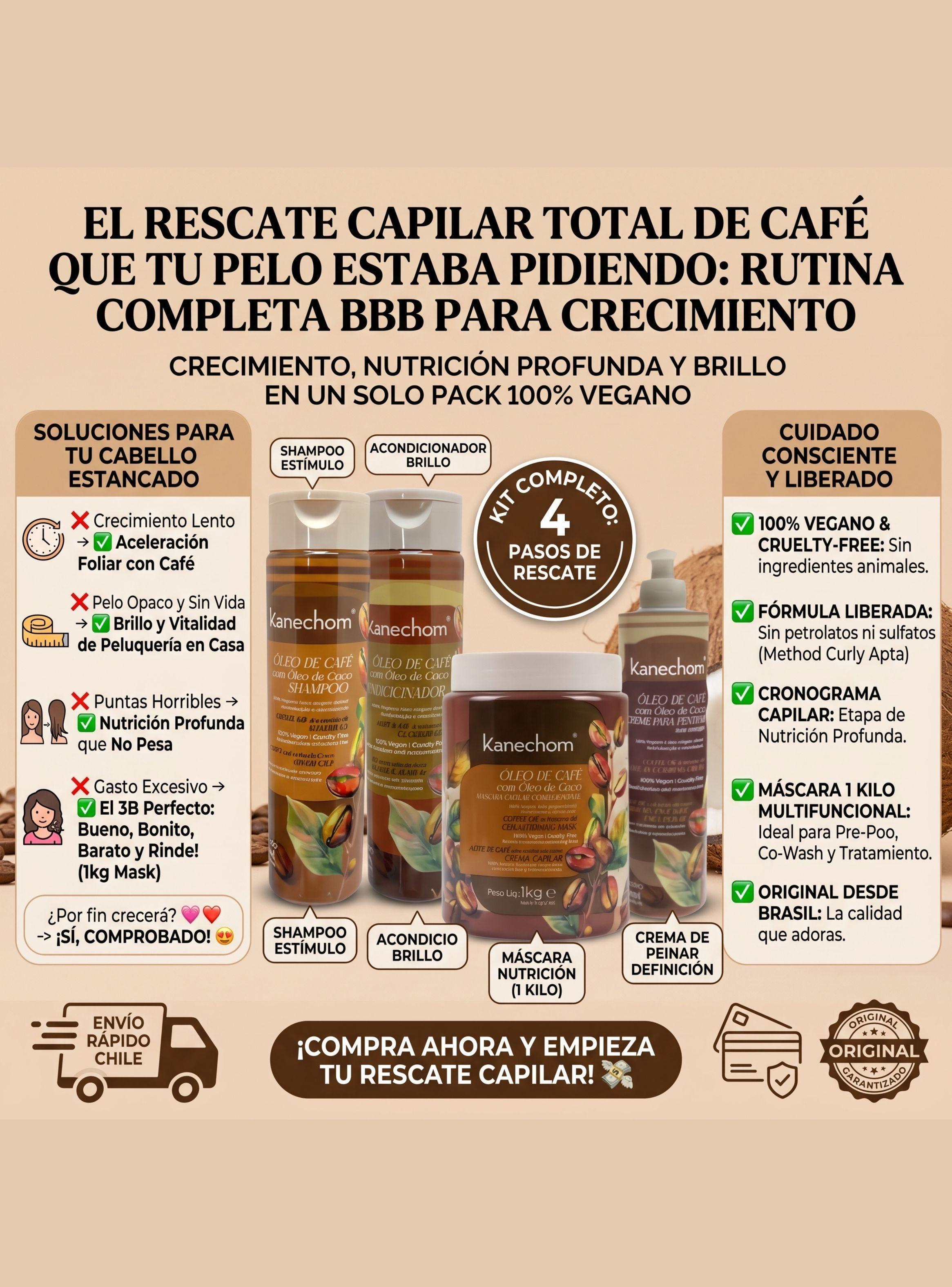 Pack Rutina Capilar Kanechom oleo De Cafe 4 Productos-2