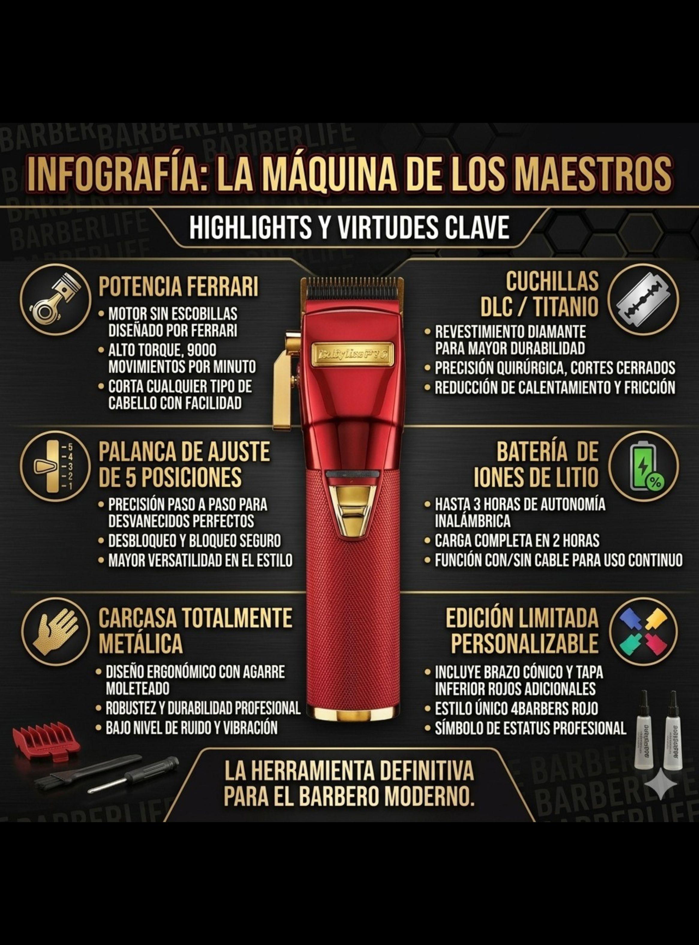 Maquina De Corte pelo  Roja Hawk Motor Ferrari -5