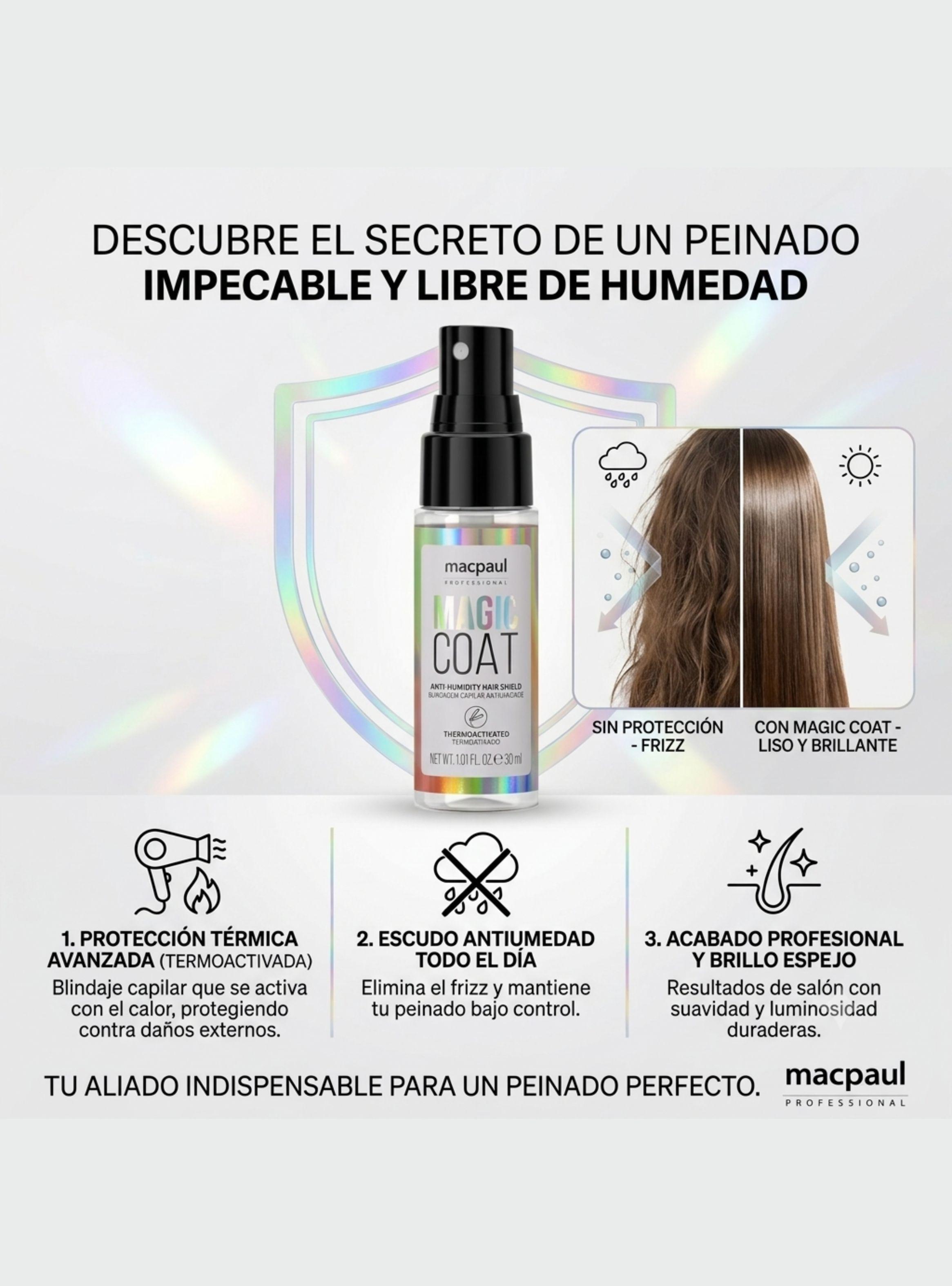 Pack 2x Protector T rmico Capilar Macpaul Magic Coat Antifrizz 30ml-4