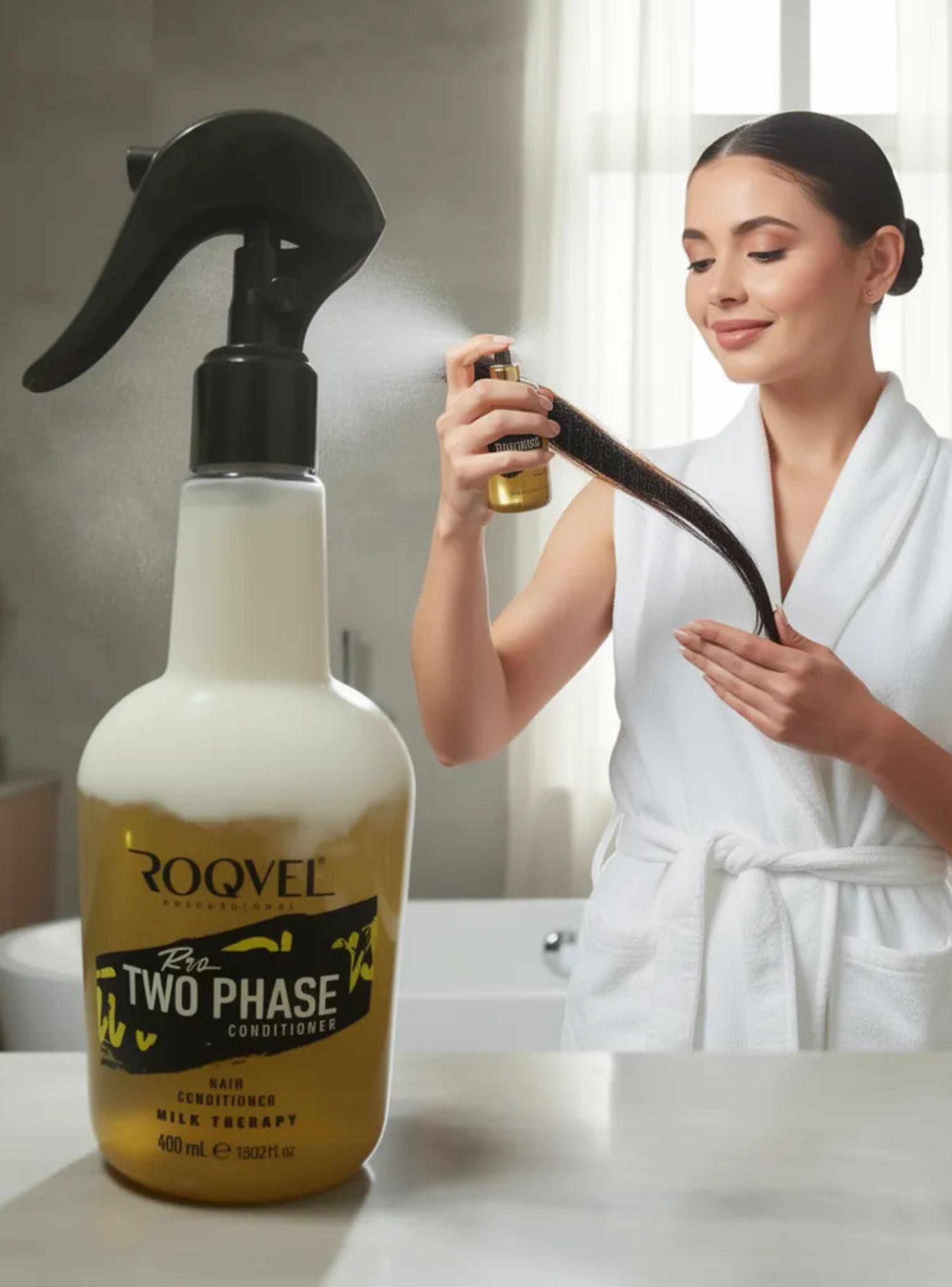 Acondicionador Bifasico Roqvel Two Phase Spray Sin Enjuague 400ml-4