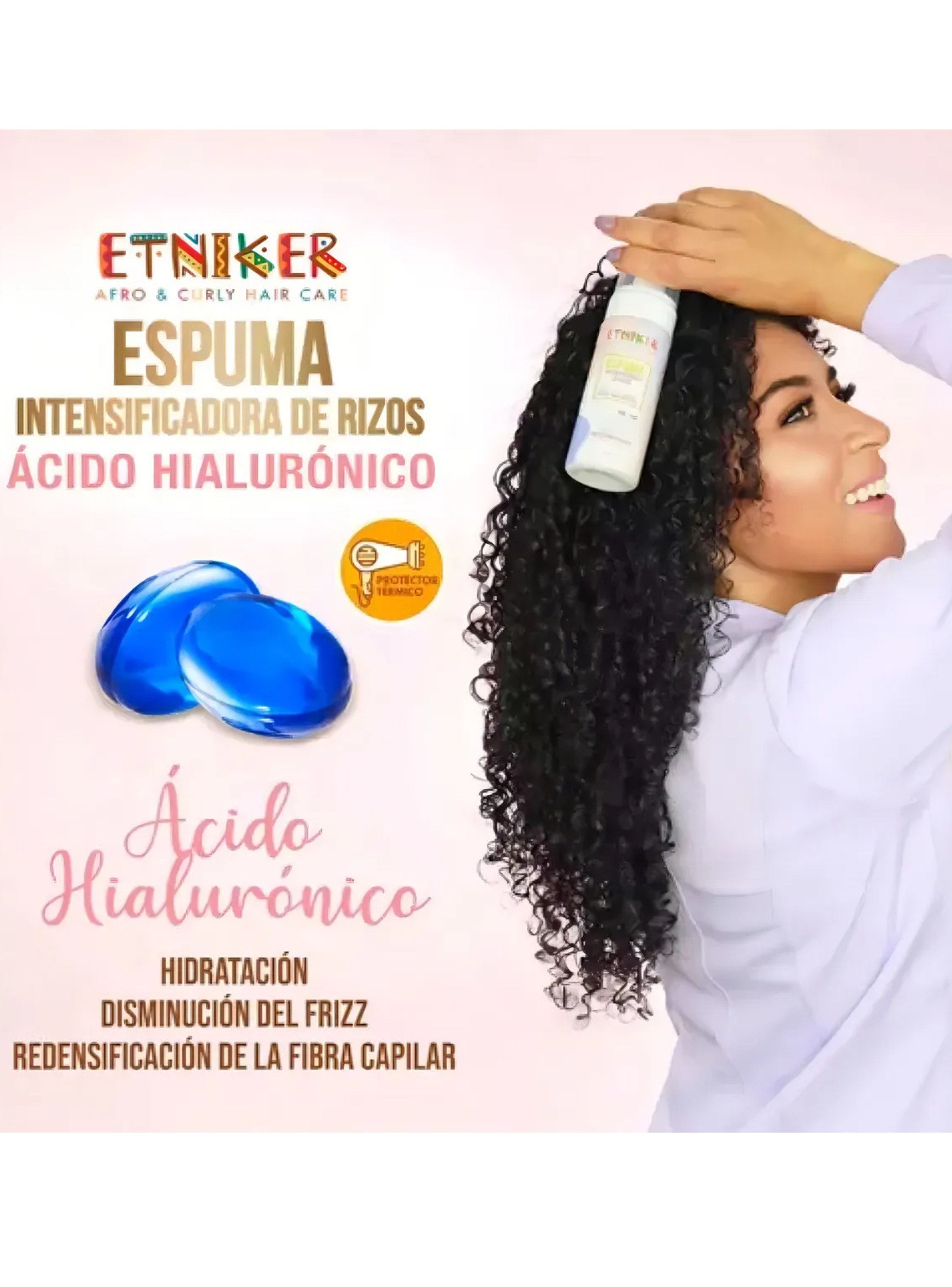 Espuma Etniker Fijación Flexible Sin Acartonar Anti Frizz-2